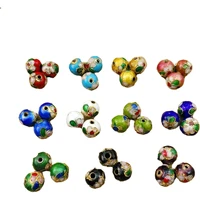 50pcs colorful cloisonne filigree enamel loose bead 6 12mm diy jewellery making earrings necklace bracelet accessories wholesale