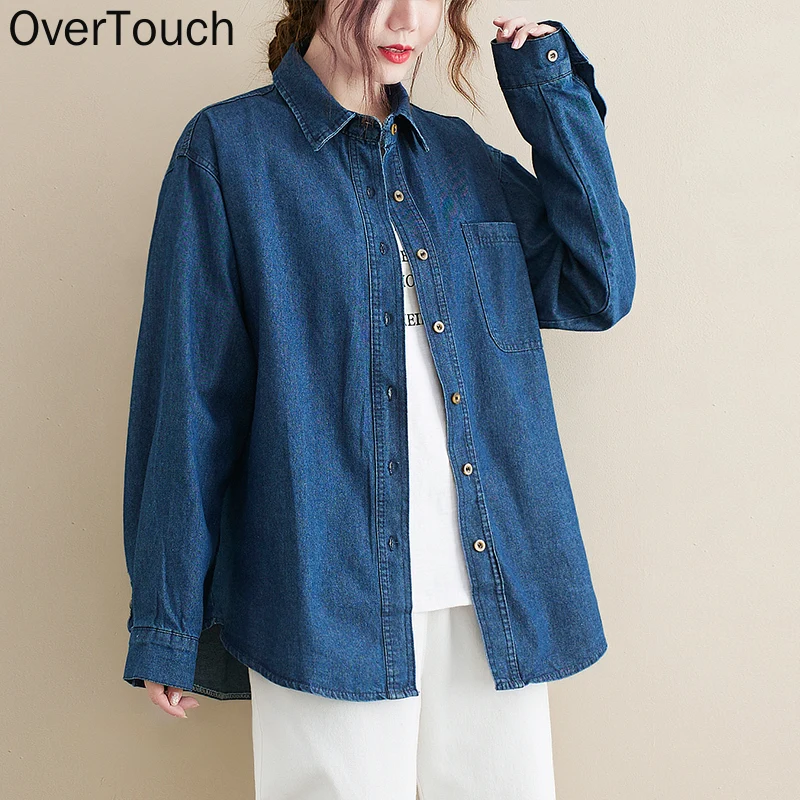 

Новинка 2021, женская джинсовая куртка, кардиган на пуговицах с карманами, рубашка, свободные осенне-зимние джинсы, куртка-бомбер, верхняя оде...