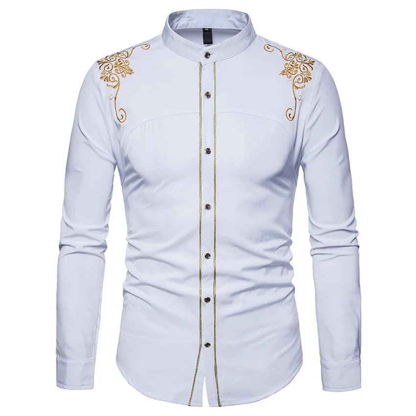 Color7 African Dresses for Men 3D Dashiki Print Full Sleeve Shirt Bazin V-neck T-shirt Male Traditional Ethnic Tribe Style Tops Outfit - Цвет: Color7