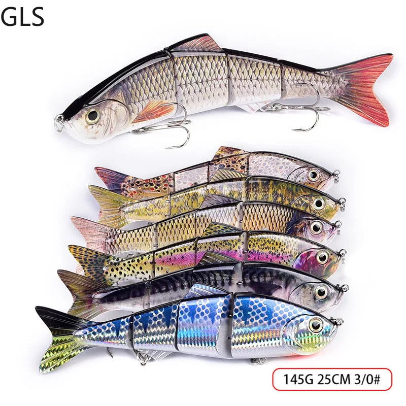 

Winter Trolling Bionic Swim Multi-section hard bait 145g/25cm Artificial 4 Festival crank lure Wobbler Striped bass Pesca