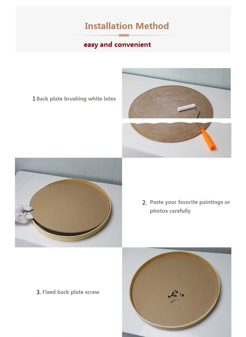 Круглые деревянные рамки для картин креативный подарок DIY настенный деревянный держатель для картин настенная фоторамка круглое украшение для дома