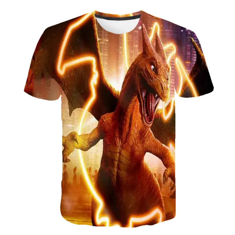 

2021 Spring/Summer Kids Magic Animation T-shirt 3D Aesthetic Top Boy Street T-shirt, Casual Short Sleeve