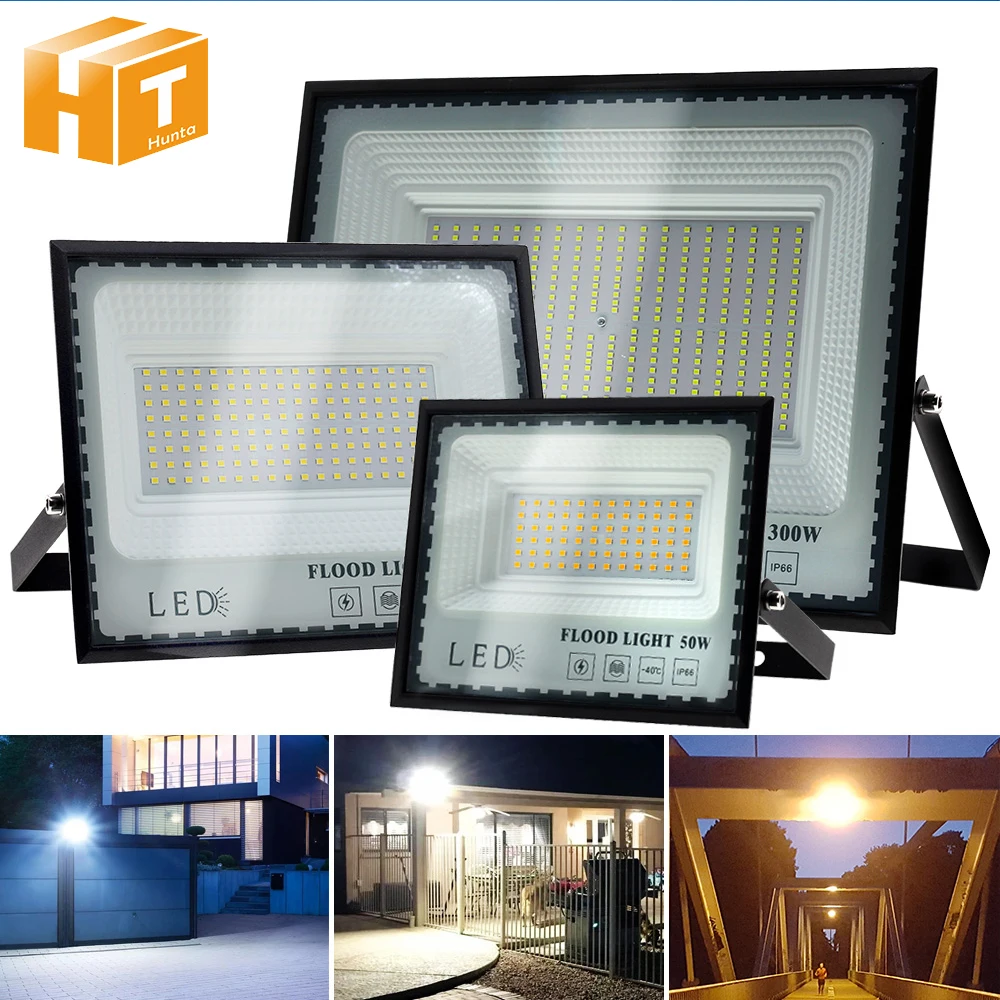 

LED Floodlight 220V 50W 100W 200W 300W High Brightness Waterproof Flood Light For Garden Square Wall Street Outdoor Lighting