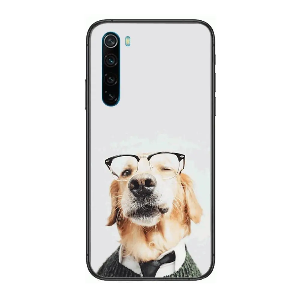 

Teddy Bulldog Pomeranian Corgi Cute dog cartoon Phone Case For XiaoMi Redmi Note 9S 8 7 6 5 A Pro T Y1 Anime Black Cover Sili