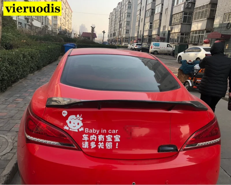 Для Hyundai Genesis Coupe спойлер 2009 10 11 12 лет глянцевое углеродное волокно/FRP заднее крыло R
