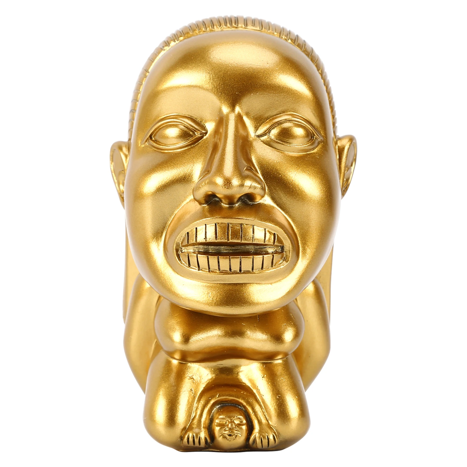 

Indiana Jones Idol Golden Fertility Statue Resin Fertility Idol Sculpture with Eye Scale Raiders of The Lost Ark Cosplay Props