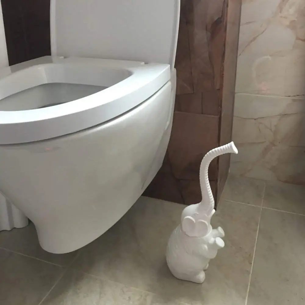 

Elephant Toilet Brush,Bathroom Soft Bristled Toilet Brush Detachable Elephant Shape with long handle,Christmas,New Year's Day Gi