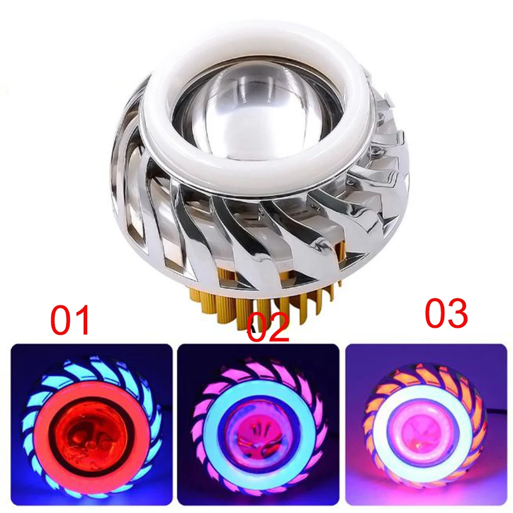 Двойной галогенный ангел дьявольский глаз мотоциклетная фара 12 В 85 светодиодный