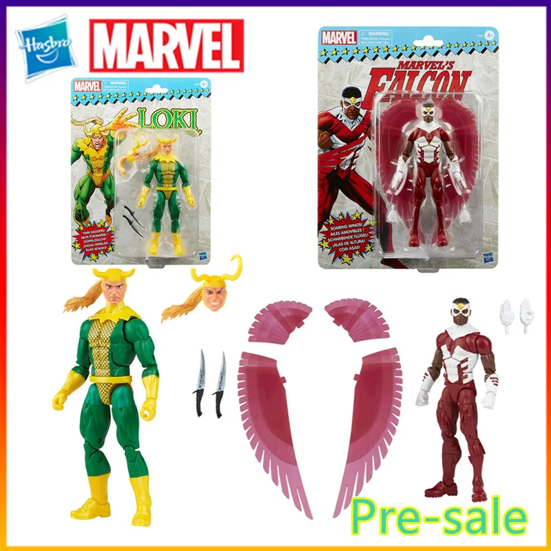 

Предварительная продажа, 3 упаковки, фигурки героев серии Marvel Legends, Loki Tigra Falcon, 6 дюймов, ретро упаковка, фигурки героев, игрушки с аксессуарами...