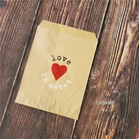 promotion paper bag 100pcs love is sweet wedding treat craft paper popcorn bags food safe party favor paper bags best gift candy