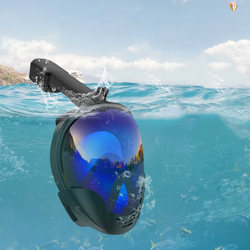 

Easy Apply Diving Universal U Back Full Face Anti-fog Detachable UV Protection Snorkel for mask Electroplate Seal Portable Sea