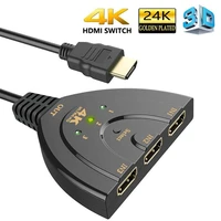 3 in 1 out hdmi switcher male to female splitter adapter cable 4k2k 1080p switch for multimedia device portable 3 hdmi cable