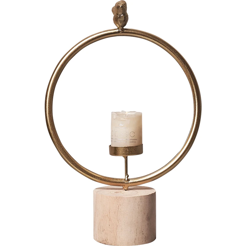 Подсвечники для свечей Золотой металлический обеденный Настольный подсвечник