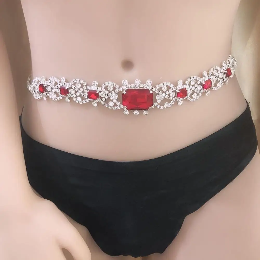 Новинка простые стразы цепочка на талию геометрический дизайн стеклянная