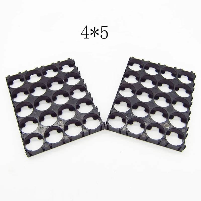 

2 PCS 4*5 Hole 18650 Battery Heat Holder Bracket Spacer Assembly Group DIY Lithium Cell Box Case Pack Complete Bracket