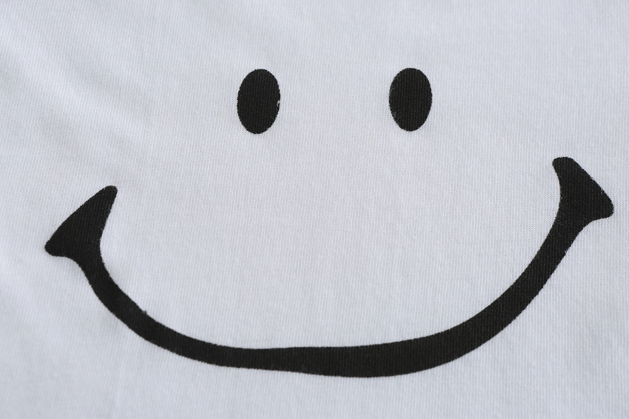 Футболка со смайликом для мальчиков и девочек Летний детский топ с короткими