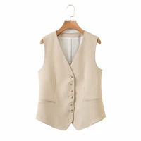 womens vest new autumn waistcoat office lady sleeveless jacket single breasted work wear slim short formal vest