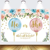 gender reveal backdrop happy birthday party baby shower boy or girl balloon flower photograph background banner decoration