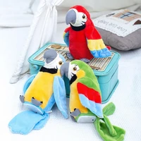 electric parrot toy speak talking record repeats waving electroni bird stuffed plush toy as gift for kids v5k2