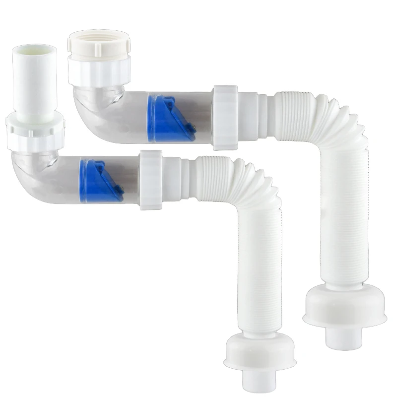 

ABS Drain Hose Washbasin Corrugated Curved Pipe Bathroom Expandable Flexible Drain Tube Kitchen Sink Sewer Deodorant Accessories