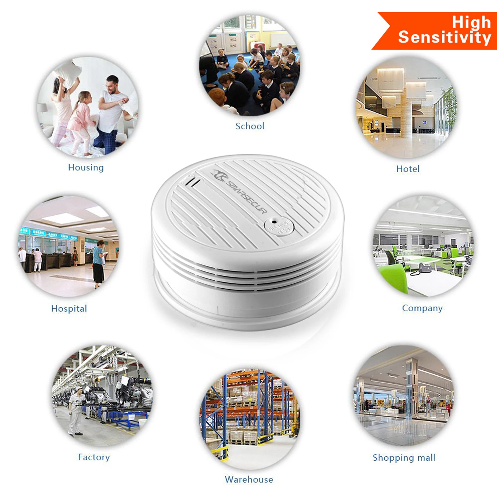 tuya wifi smokes detector intelligent alarm intelligent home life home household office hospital multifunction utility tools free global shipping