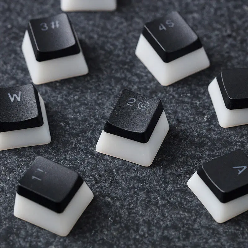 Kingston HyperX двойные клавишные колпачки pbt HXS-KBKC4 полный 104 США Черный Топ прозрачный халат механические клавиши клавиатуры набор