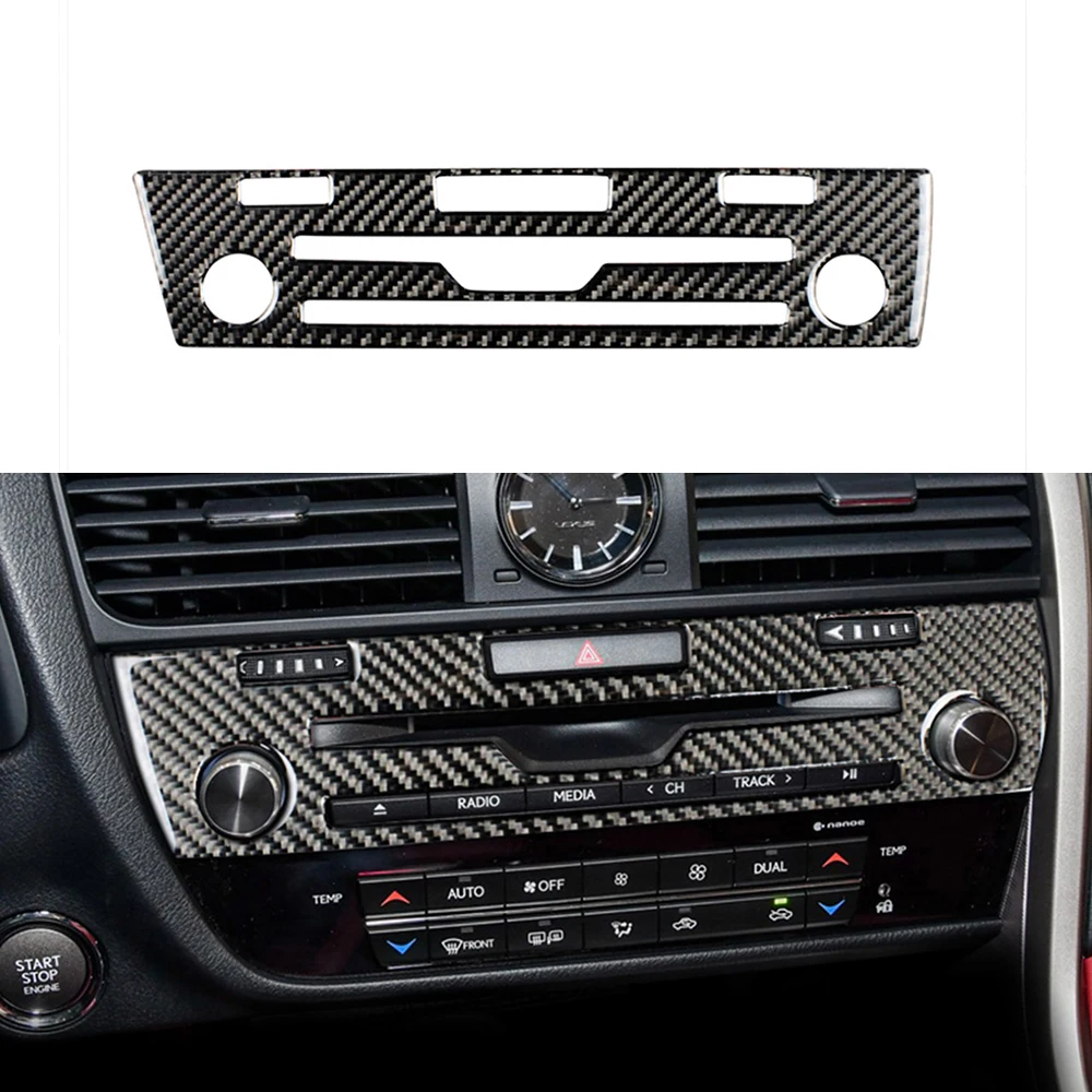 

for Lexus RX300 270 200T 450H 2016 2017 2018 2019 Center Console CD Panel Decorative Cover Trim Car Inner Accessory Carbon Fiber