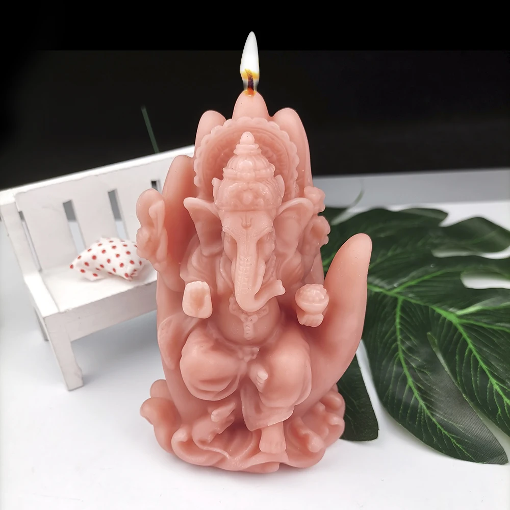 3D Olifant Boeddha Shape Silicone Mold Cake Kaars Zeep Gips Hars Schimmel Diy Aromatherarpy Huishoudelijke Decoratie Ambachtelijke Gereedschappen