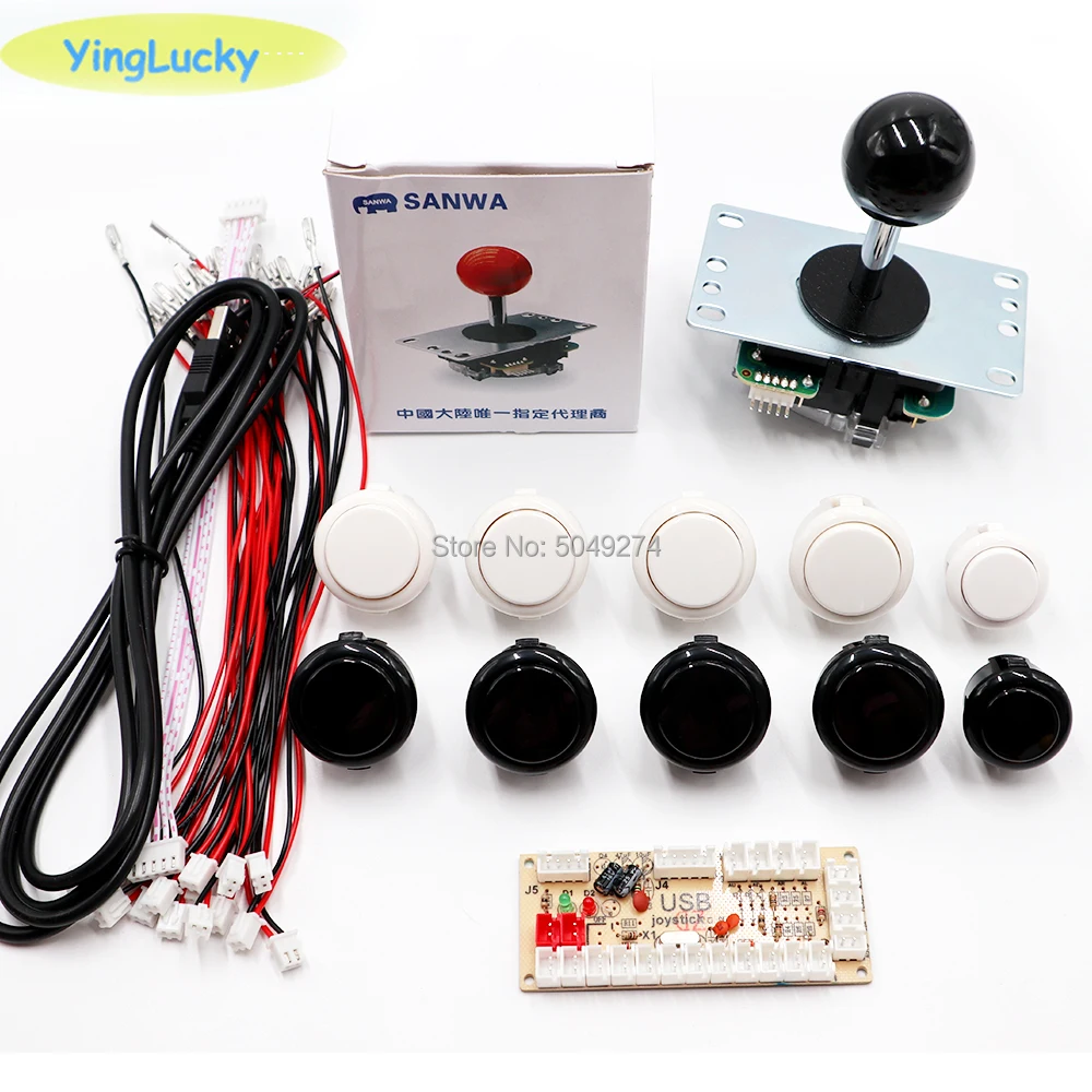 Аркадный набор для DIY аркадный джойстик Kit USB PC кодер Sanwa Джойстик + кнопочная