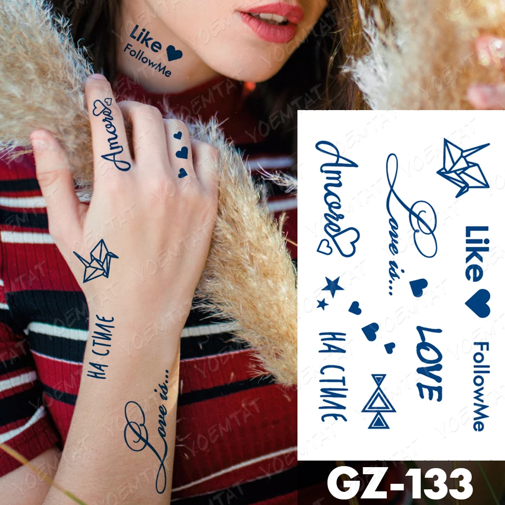 

Juice Lasting Waterproof Temporary Tattoo Stickers Constellation Totem Letter Flower Line Flash Tattoos Body Art Fake Tatto Kids