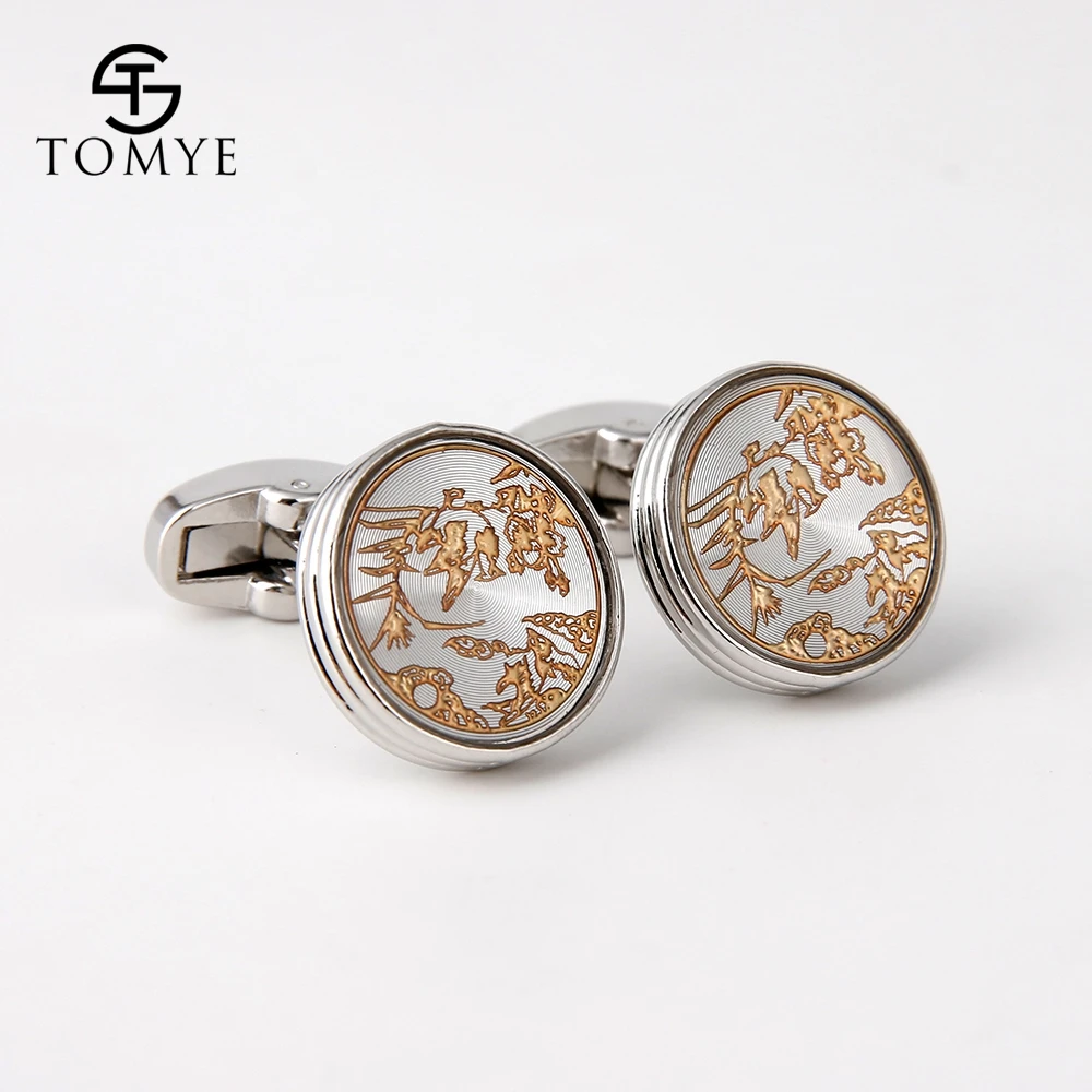 XK19S077Silver TOMYE прямоугольная Классическая кнопка с рукавом, деловая французская рубашка, трехмерные ювелирные изделия из розового золота XK18S376 - Окраска металла: XK19S077Silver
