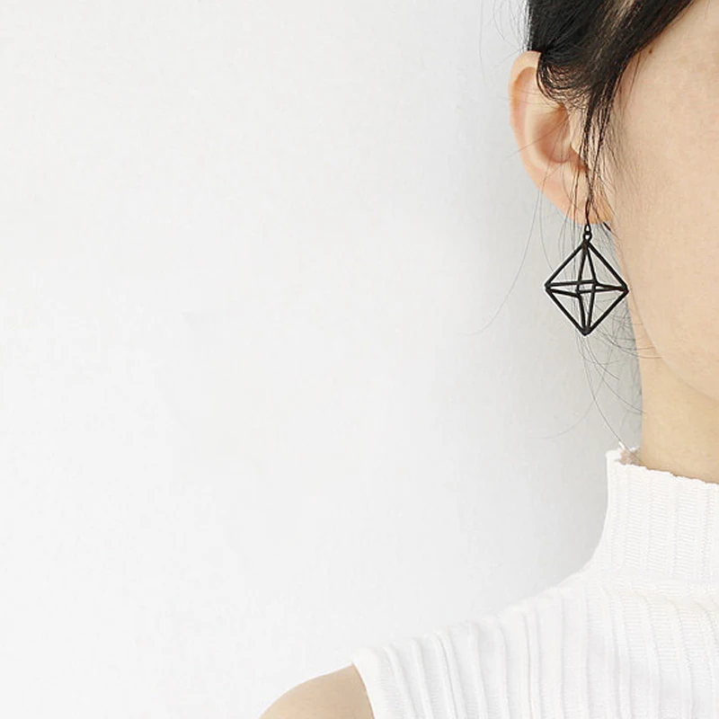 2020 New Fashion Europe Minimalist Punk Earrings Set for Women Geometric 3D Triangle Polygon Brincos Party Jewelry Gift | Украшения и