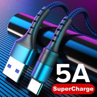 5a usb type c cable 0 25m 1m 2m fast charging type c cable for huawei p30 p20 mate 20 pro phone super charge qc3 0 usb c cabo