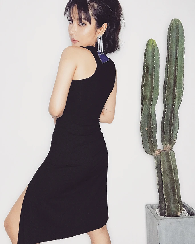 Новинка 2019 модная женская одежда пикантное облегающее эластичное однотонное