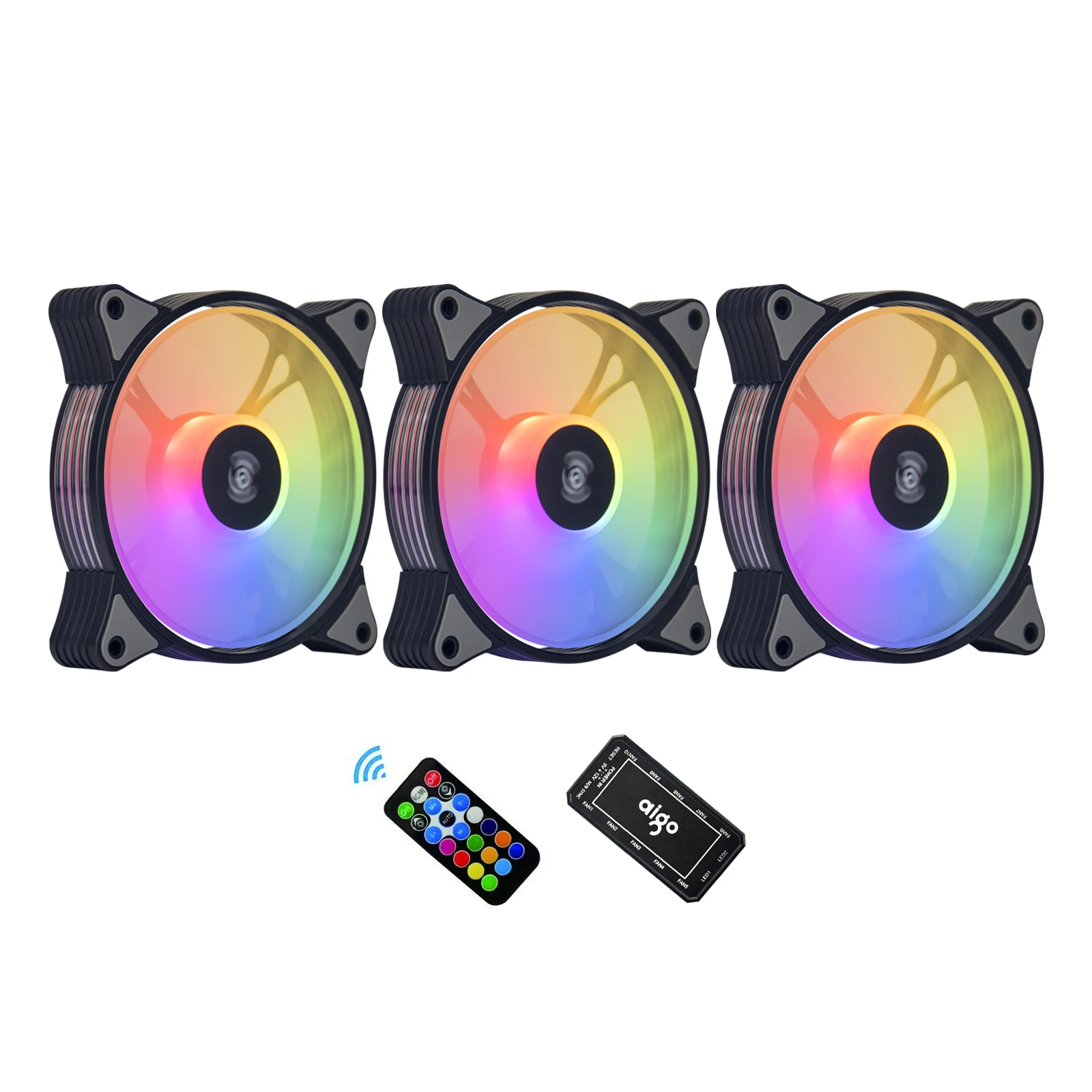 Кулер Aigo для ПК 120 мм 6 контактов с подсветкой RGB 12 см | Компьютеры и офис
