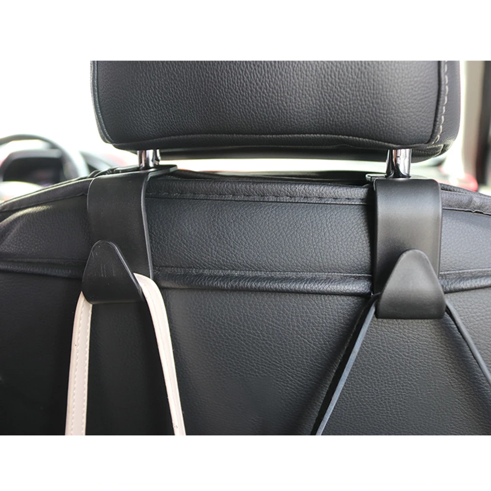 

Accessory Car Back Seat hanger​ For Car Bus Headrest Black Hooks Parts