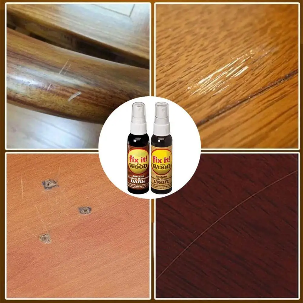 

2pcs Furniture Floor Repair Wax Painting Pen Scratch Repair Agent Waxing Scratch Remover Repair Paint For Wooden Table Bed Floor