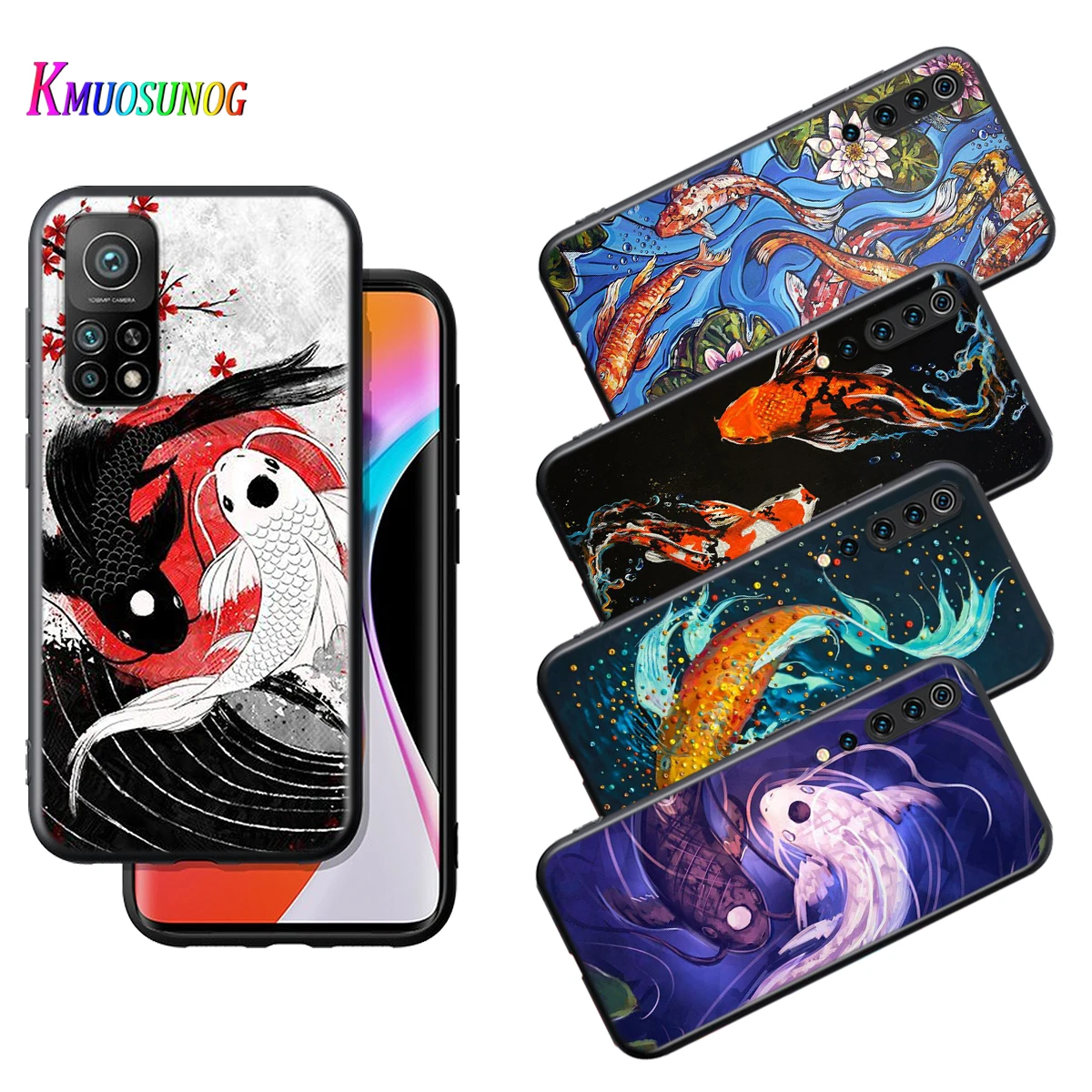 Чехол для телефона Koi Fish Yin Yang Art Для Xiaomi Mi 10T Poco X3 NFC X2 M2 M3 C3 F2 Pro Note 10 Lite Ultra Play 5 Mix