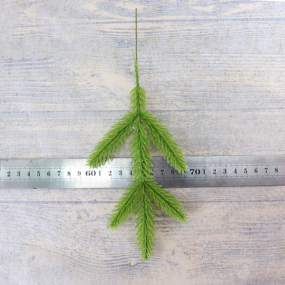 Искусственная Зеленая сосна игла для свадьбы Рождественский фотоподарок