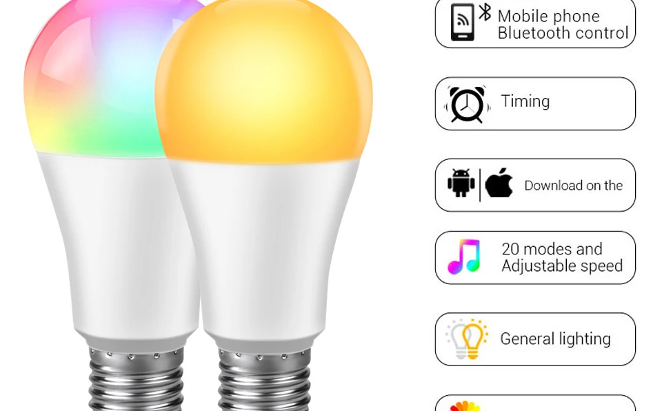B22 умная Светодиодная лампа E27 RGBW 15 Вт WiFi лампа Bluetooth 4,0 умная лампа RGB+ белый цвет изменение затемнения AC85-265V гостиничная кухонная лампа