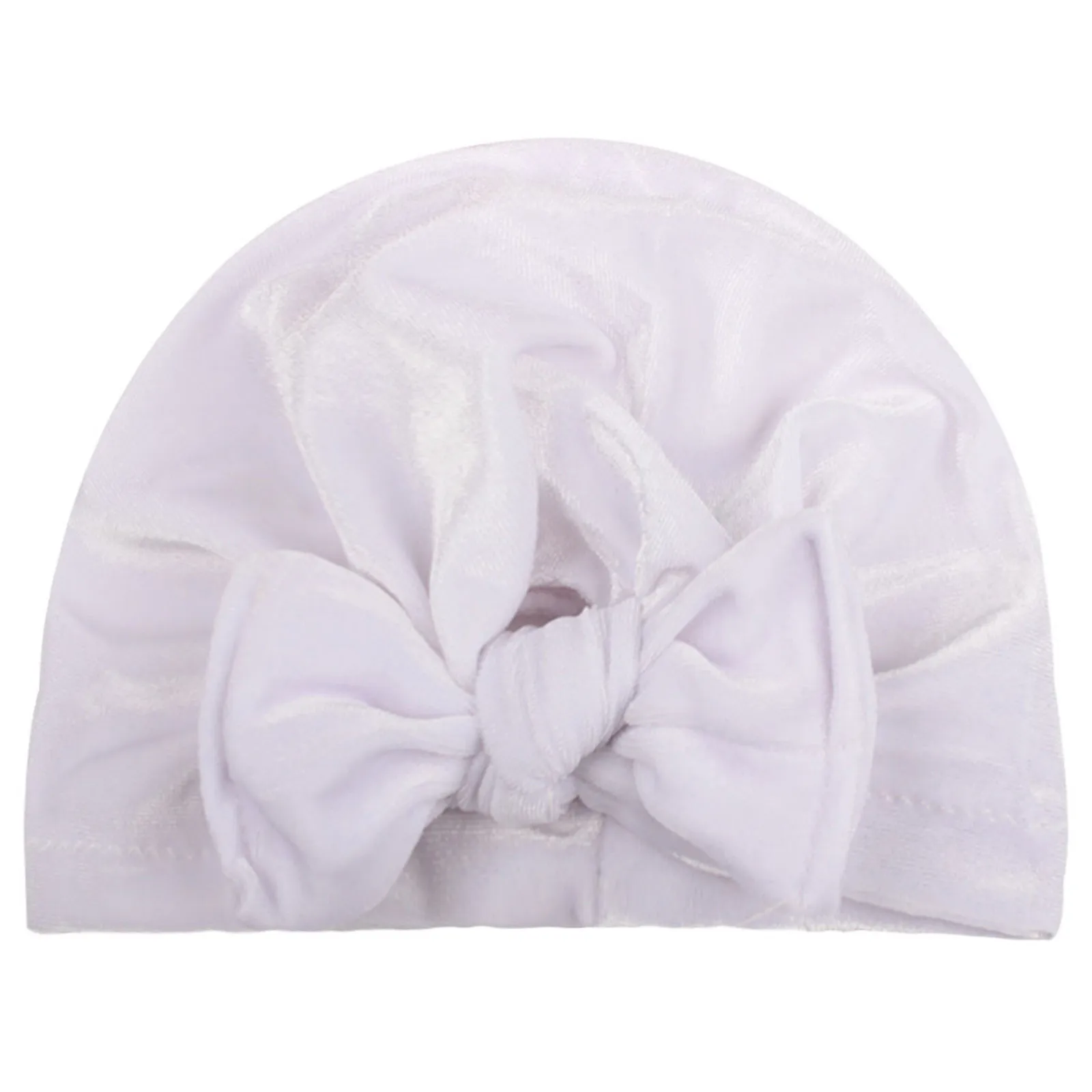 

Newborn Baby Headbands Solid Pleuche Hat Cap Beanie Bow Headband Hair Headwear Accessories Infant Girls Soft Turban Head band