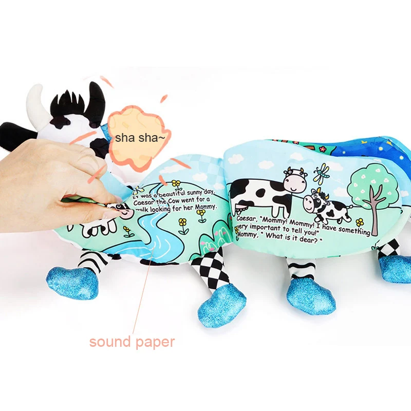 Мягкая 3d книга для младенцев Ранняя детская чтения тихая Плюшевая и мягкая кукла