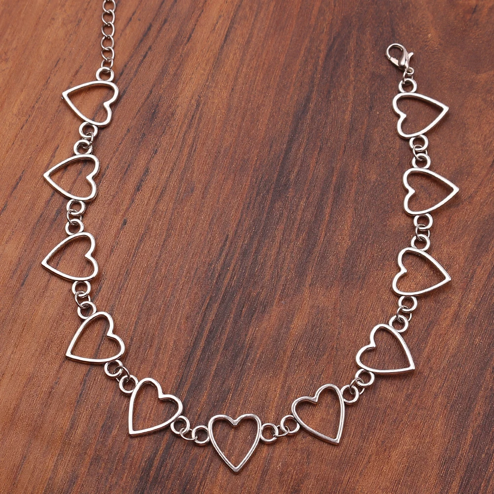 Женское колье в форме сердца ожерелье из колючей проволоки Креативные
