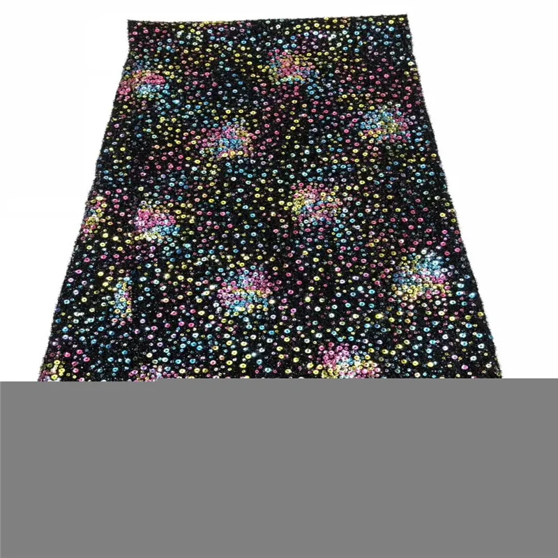 Черная фиолетовая африканская нигерийская кружевная ткань 2019