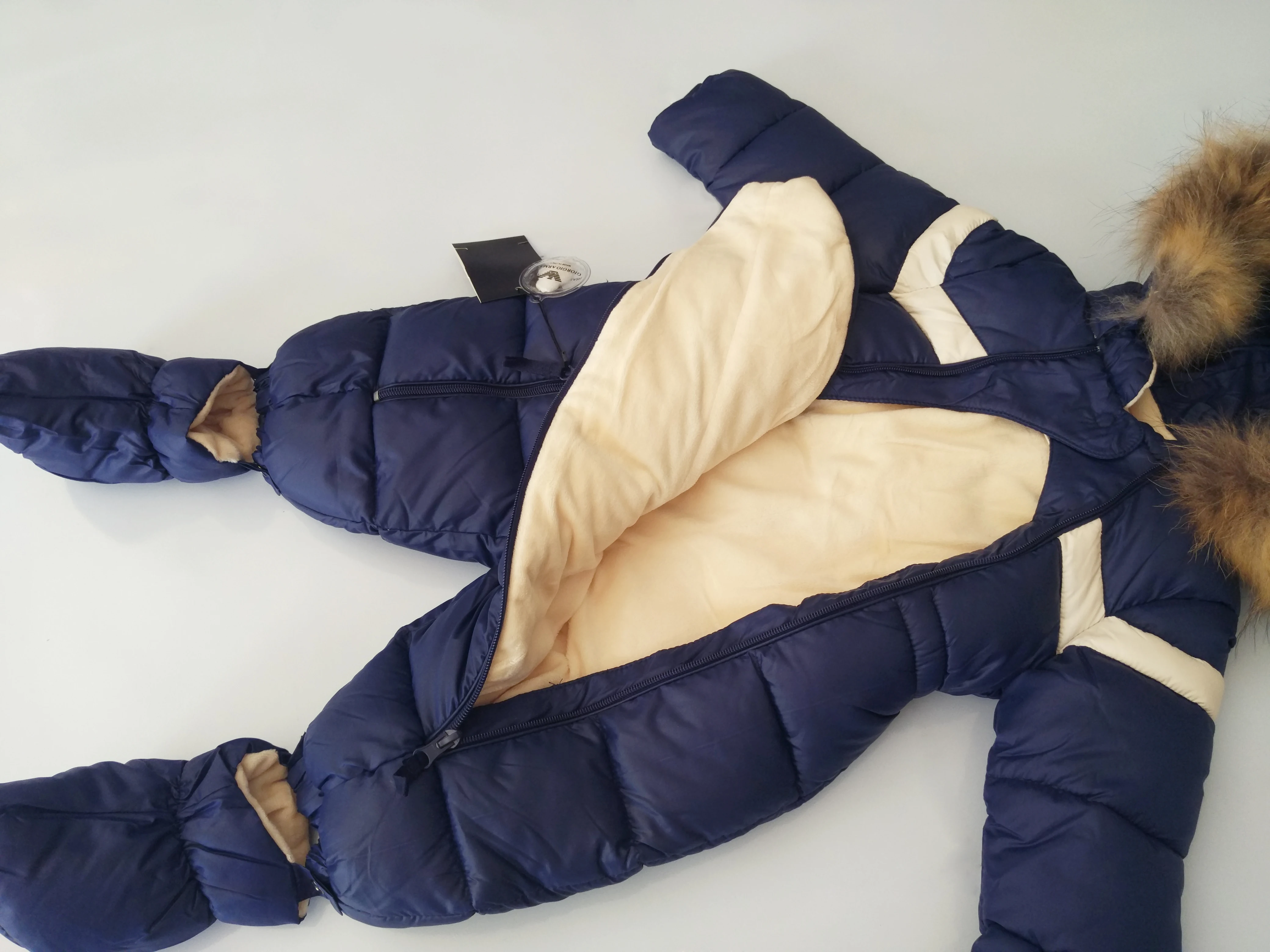 Зимняя женская одежда из натурального меха брендовая для снега младенцев