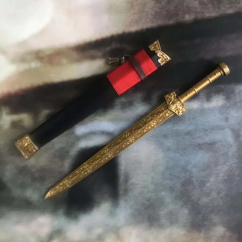 

1/6 шкала старинный декоративный узор золотой меч металлическое оружие Модель для 12 дюймов экшн-фигуры сцены коллекции