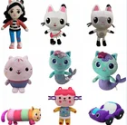 2 шт.компл. 25 см, Габби, кукольный домик, плюшевая игрушка, морская кошка, Мультяшные мягкие животные, Русалка, кошка, Русалка, плюшевые куклы, детские подарки на день рождения