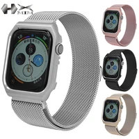 suitable for iwatch5 4 3 2 1 watchband apple milanese stainless steel integrated watchband apple watch6 bezel 38mm of 44mm