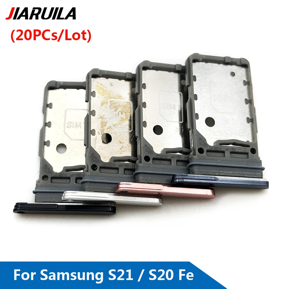 

10Pcs/Lot Double SIM Dual SIM Metal Plastic Nano Sim Card Tray Micro SD Slot Holde For Samsung Galaxy S20 Fe S21