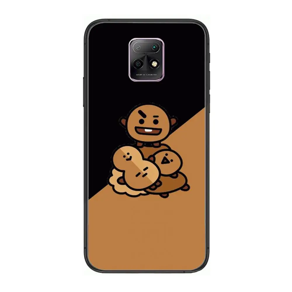 

Case study BT21 game Phone Case For XiaoMi Redmi 10X 9 8 7 6 5 A Pro S2 K20 T 5G Y1 Anime Black Cover Silicone Back Pretty